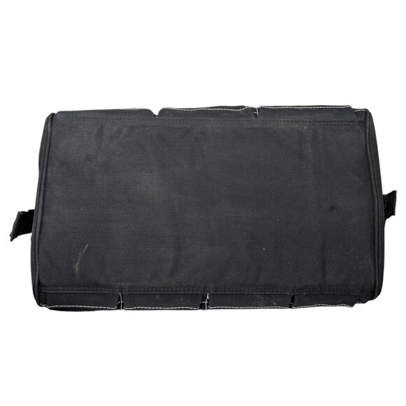 Husky Zippered Tool Bag Red Black 18 in Wide Mouth Canvas with Shoulder Strap - Picture 10 of 15